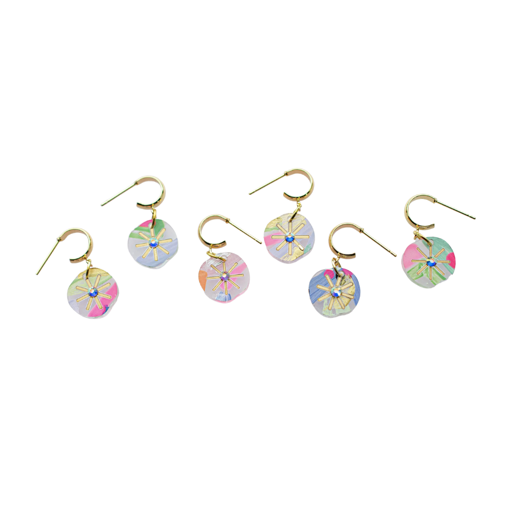 Aurora Beaded Hoops