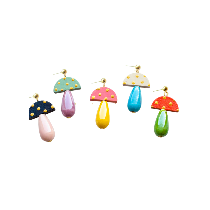 Mix Matched Mushroom Earrings