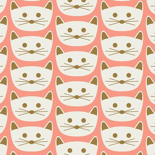 Organic Cotton Jersey + Minky Baby Blanket - Cats