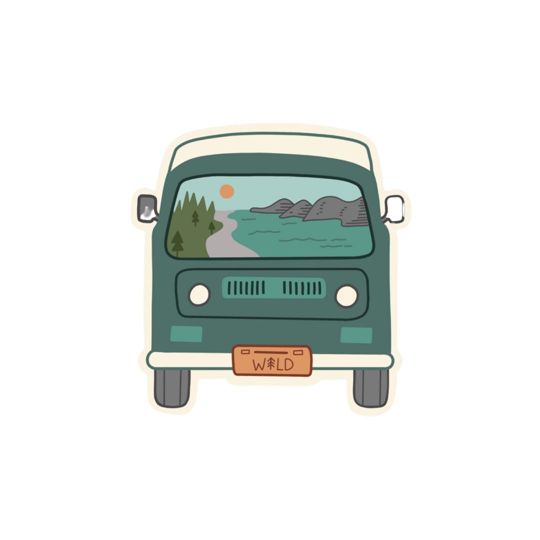 Wild Ride Camper Van Bus Sticker