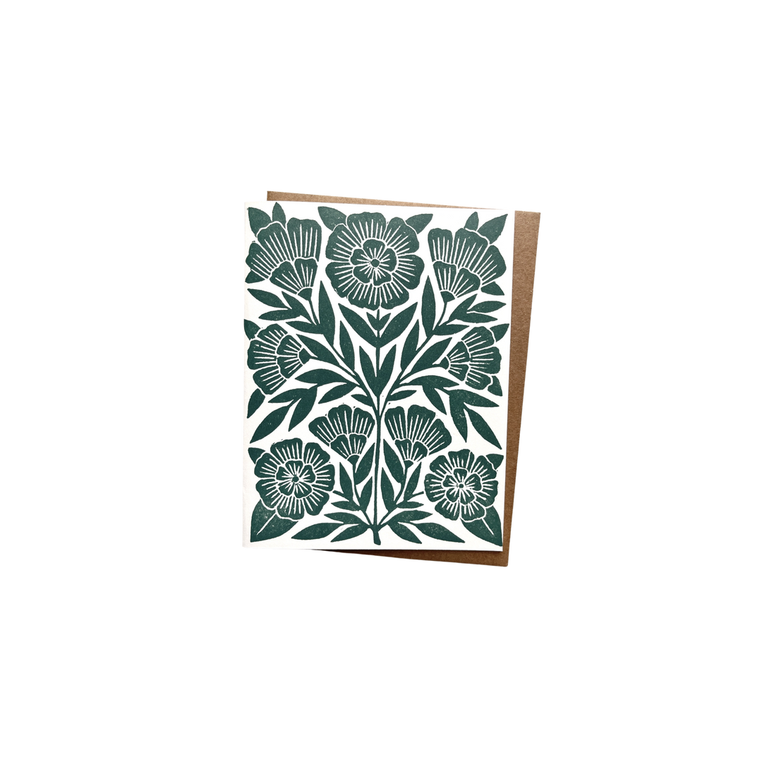 Block Printed Blank Card Set KW94