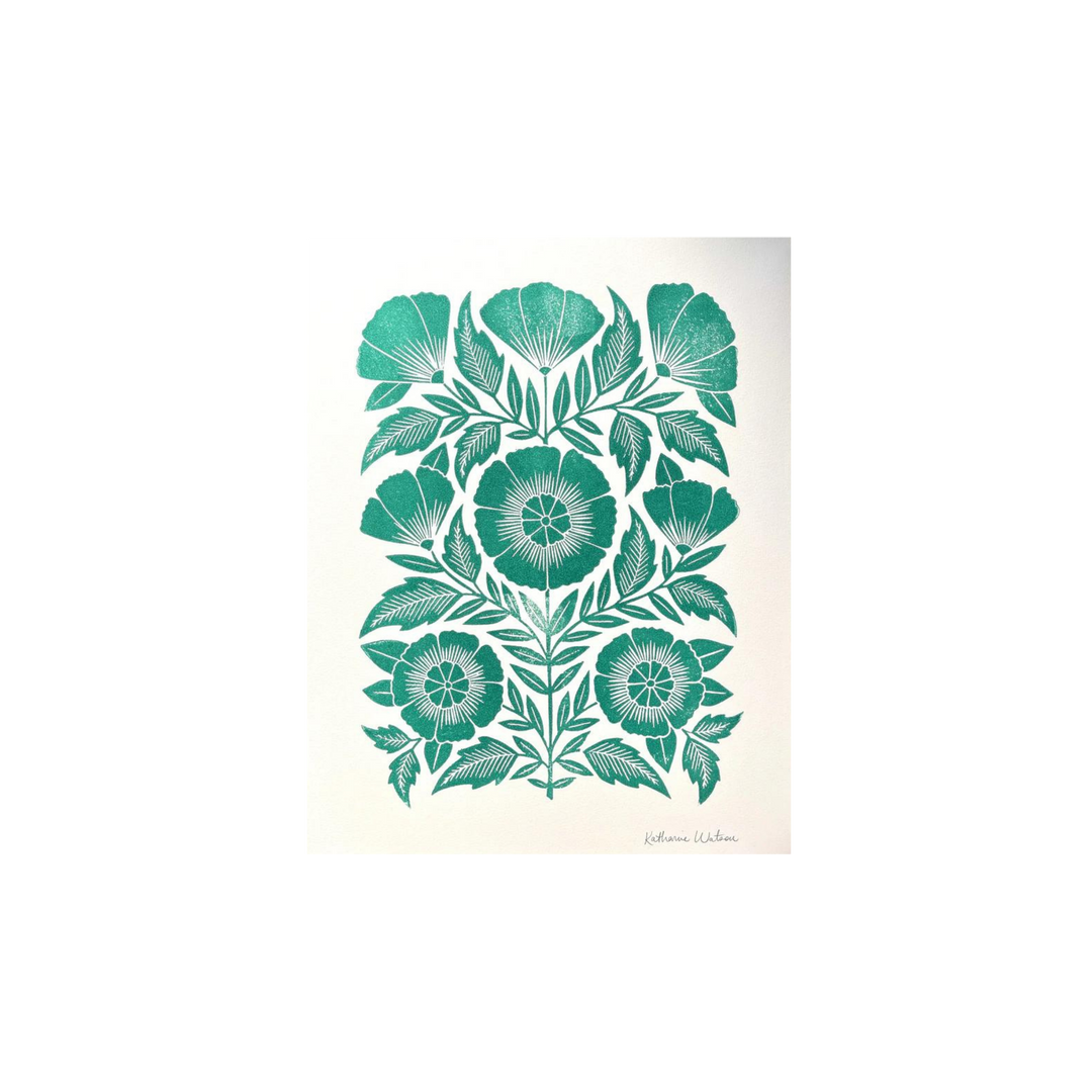 Hand Block Printed Art Print - No. 1109
