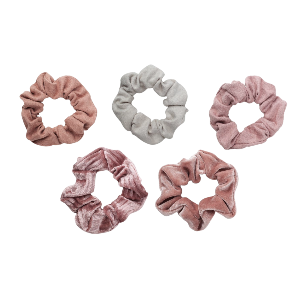 Velvet Scrunchies - Blush and Mauve