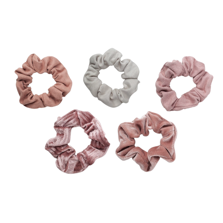 Velvet Scrunchies - Blush and Mauve