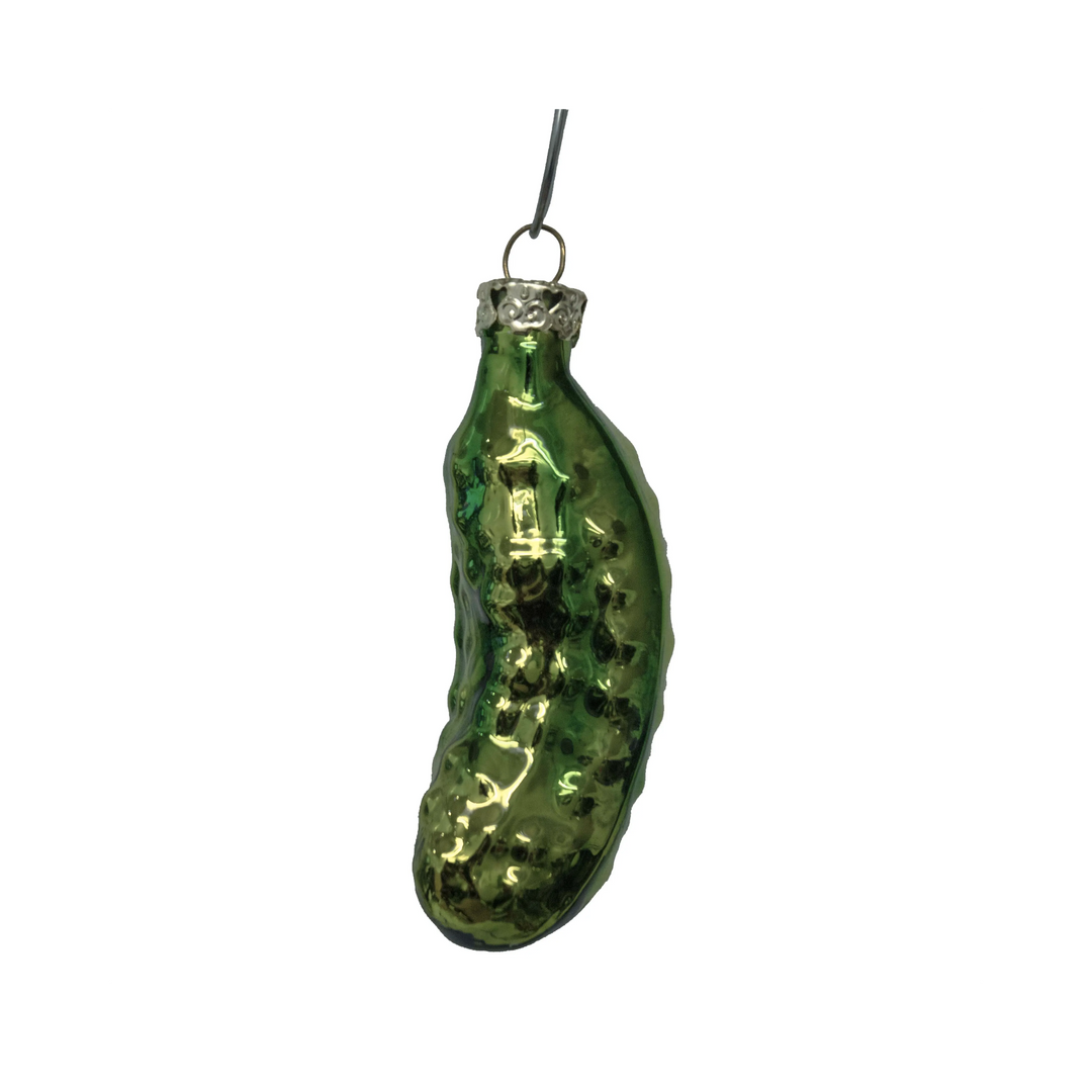 Hand Blown Glass Pickle Ornament