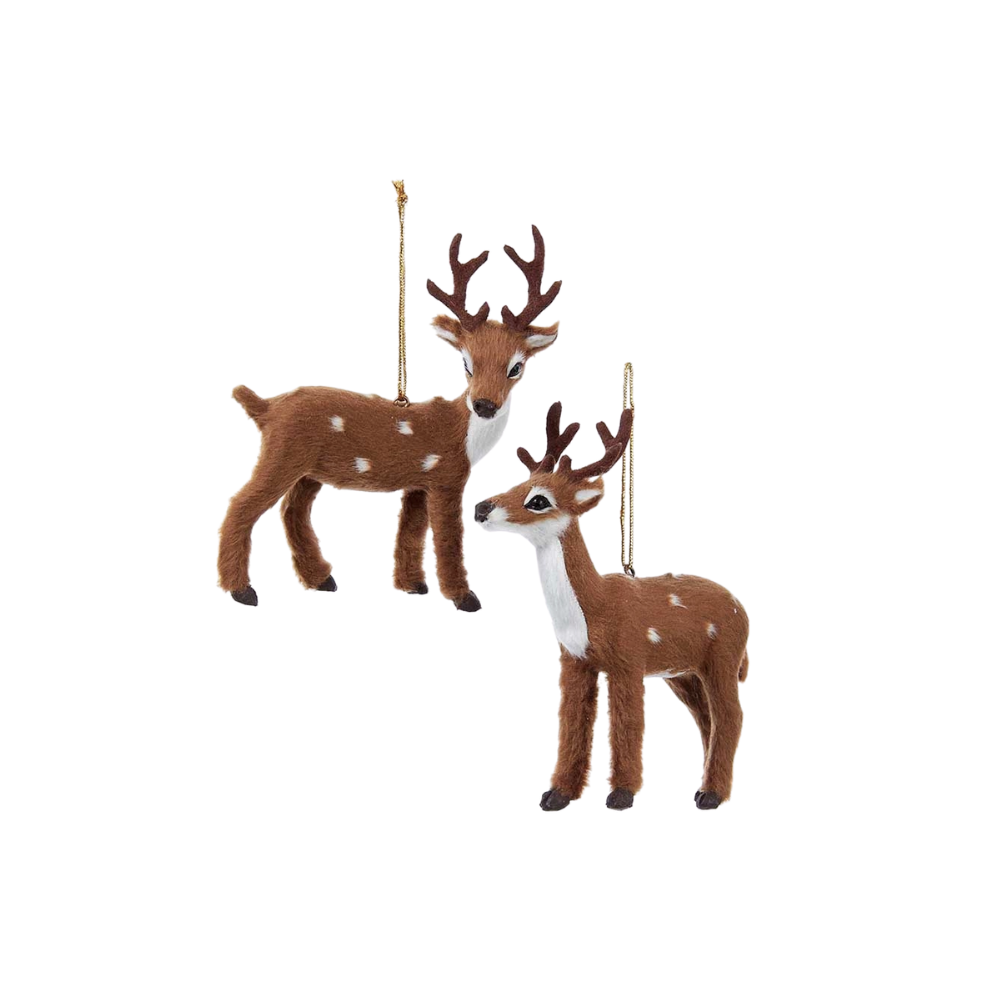 Plush Reindeer Ornament