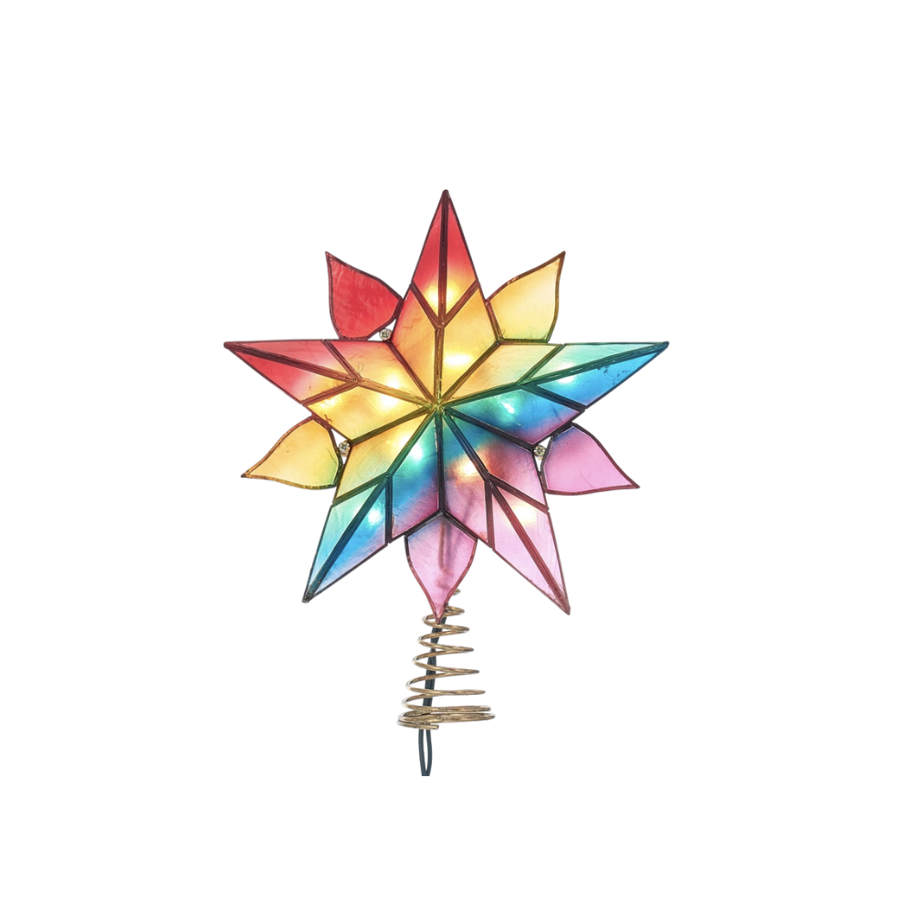 Multi Capiz Star Tree Topper