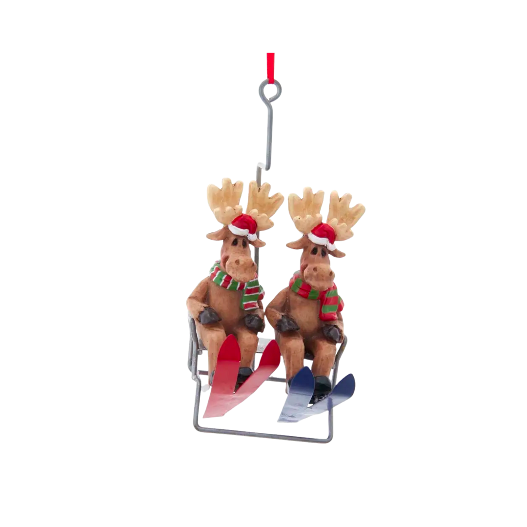 Moose Family of 2 On Ski Lift