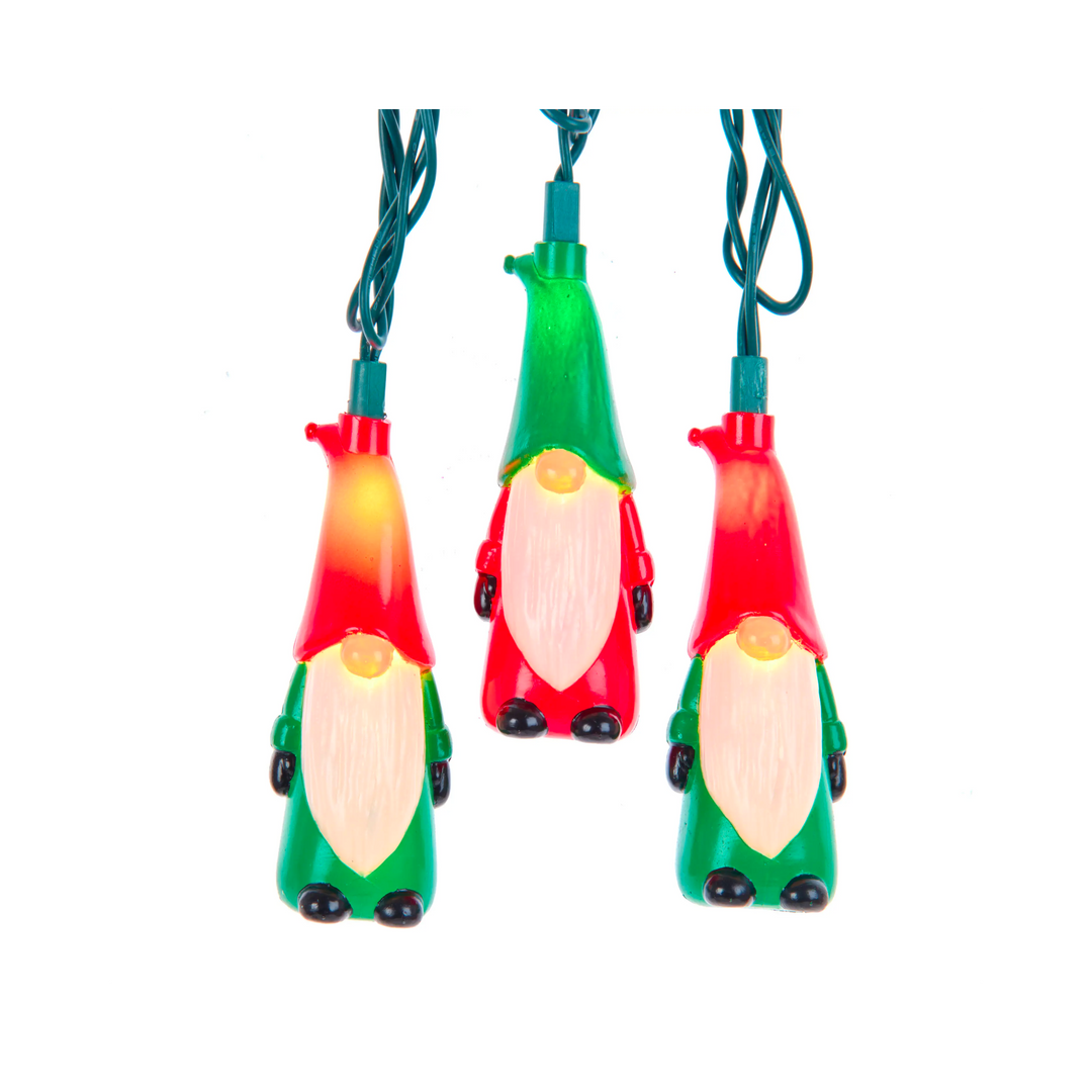 Red and Green Gnome Light Set