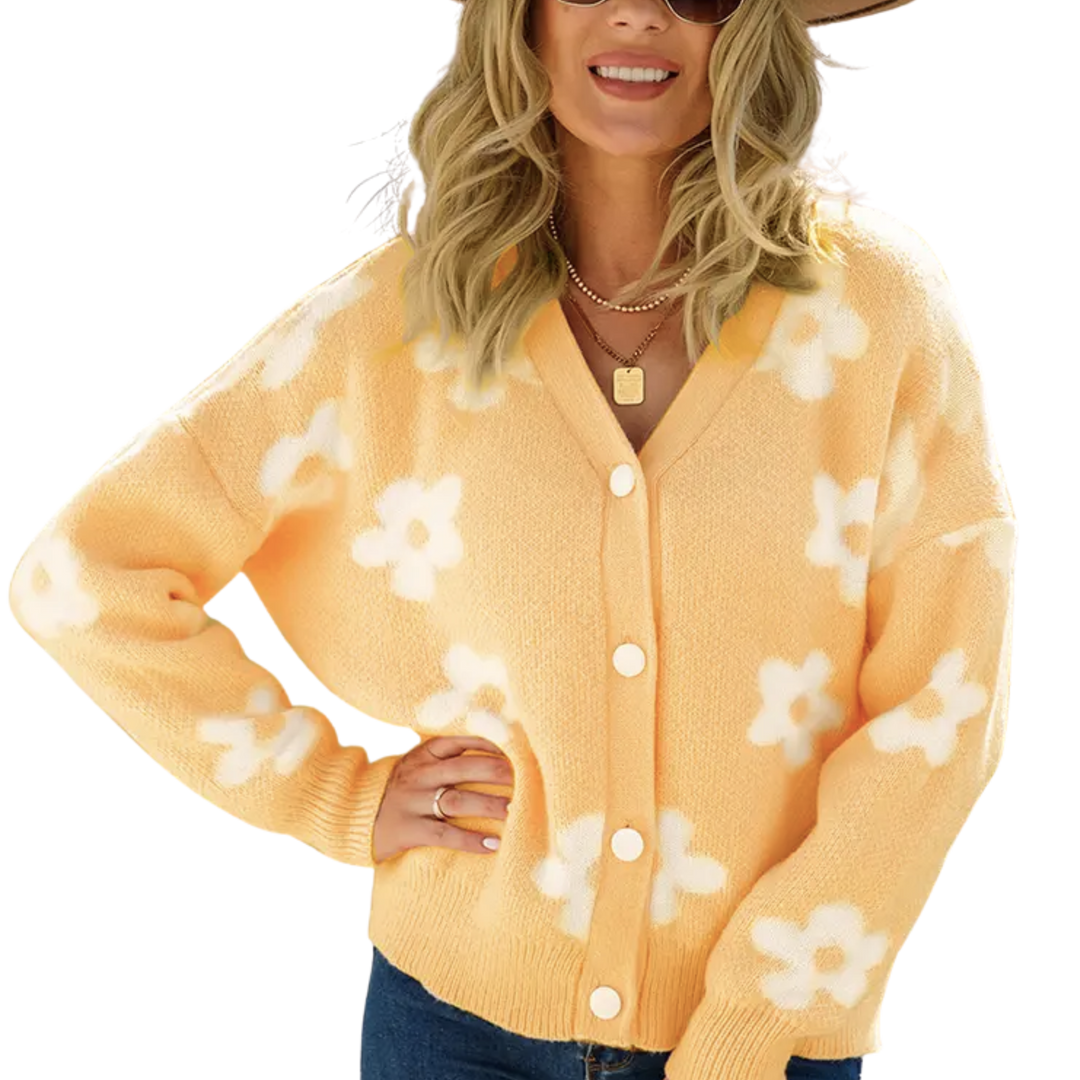 Women's Flower Pattern Cardigan