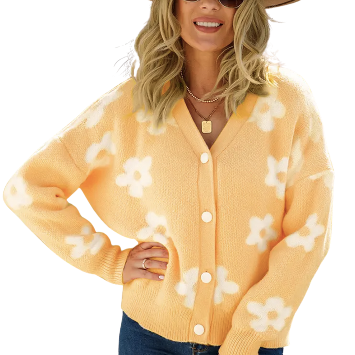 Women's Flower Pattern Cardigan