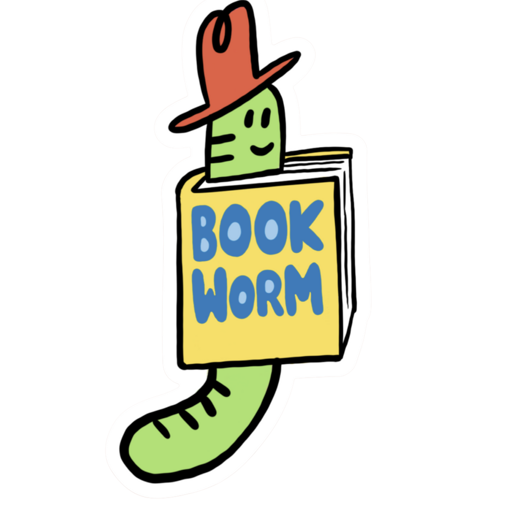 Book Worm Sticker