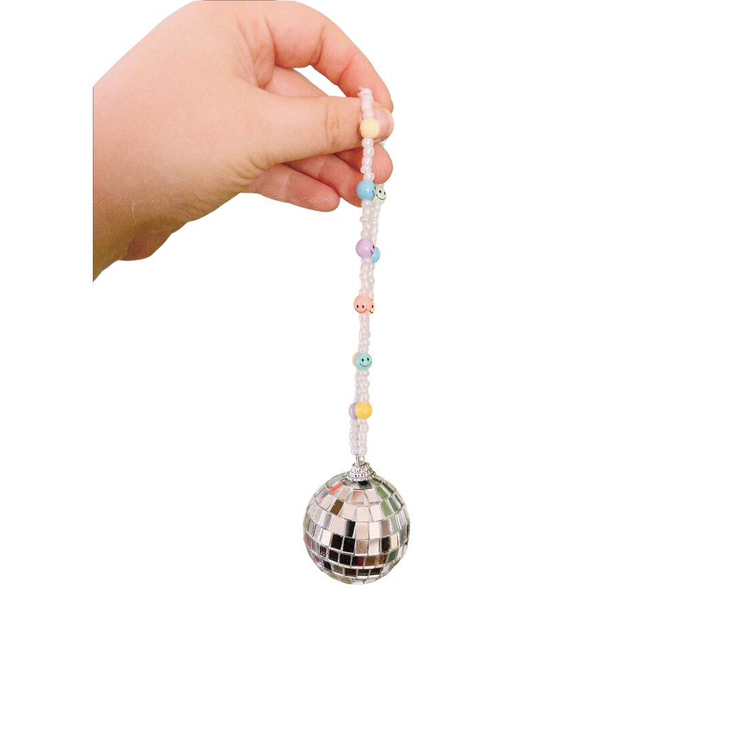 Pastel Smiles Disco Car Charm