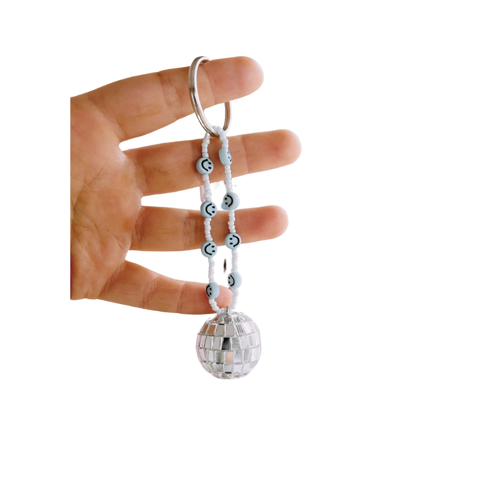 Baby Blue Disco Key Charm