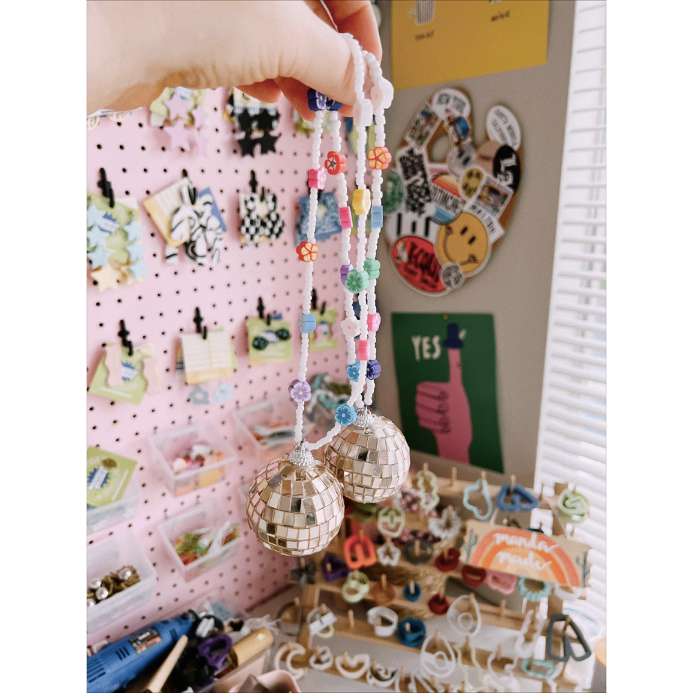 Beach Bound Disco Car Charm
