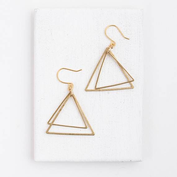 Double Triangle Earrings