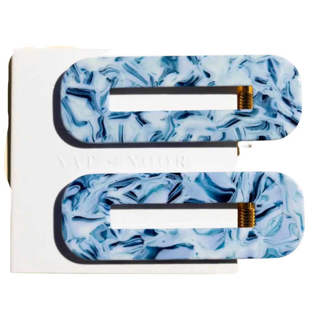Ocean Tortoise Hair Clip Duo
