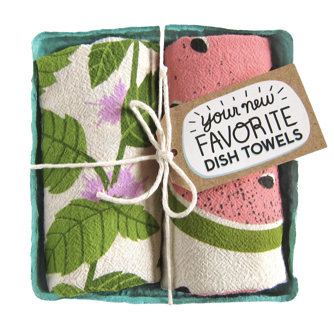 Mint Melon - Dish Towel Set of 2