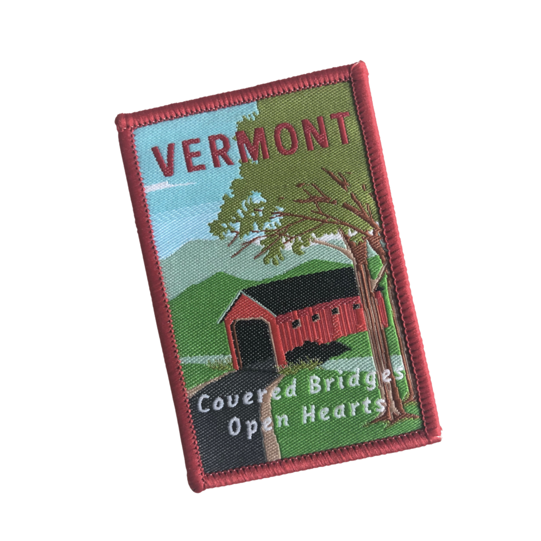 Vermont Covered Bridge Stick-On Patch