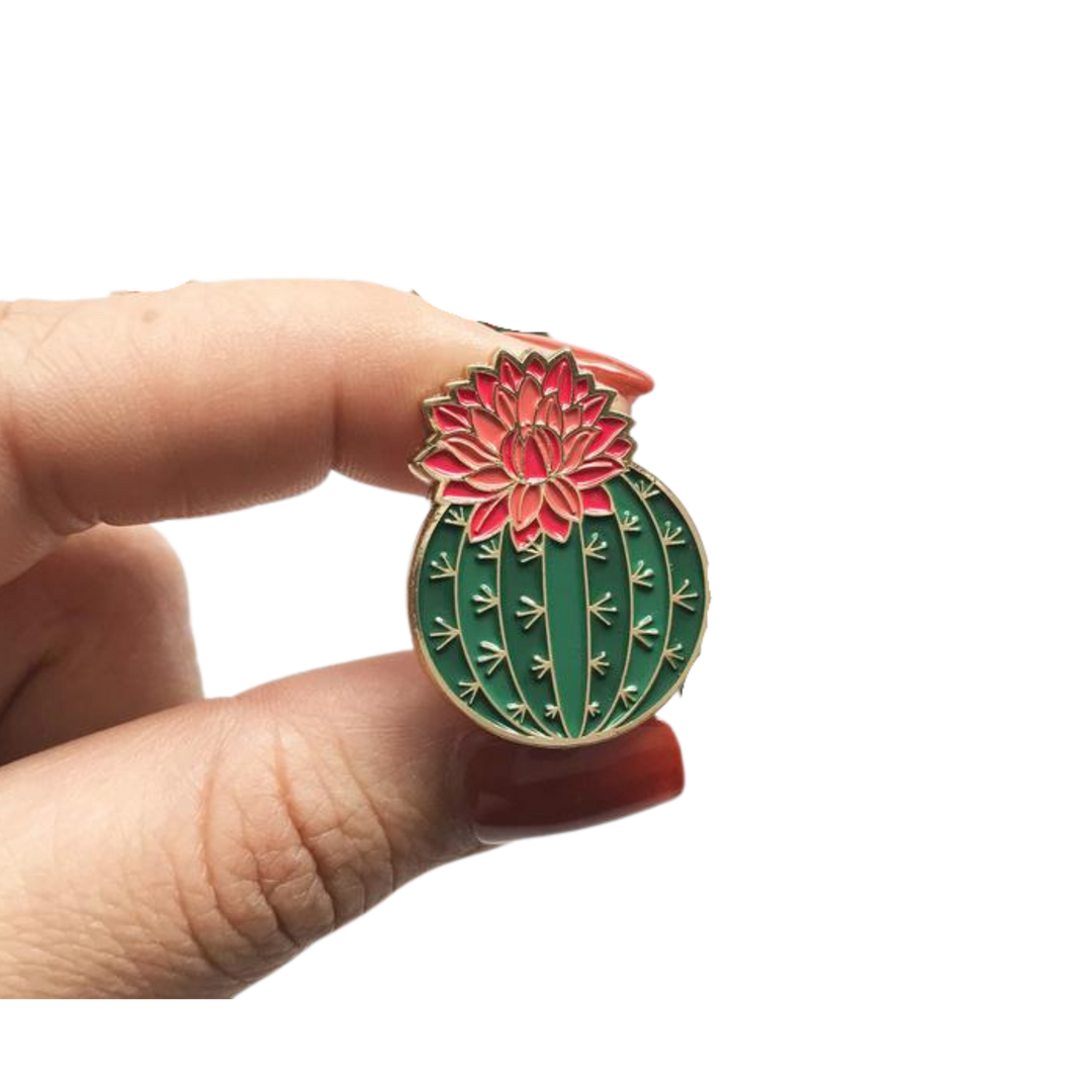Julia Blooming Cactus Lapel Pin