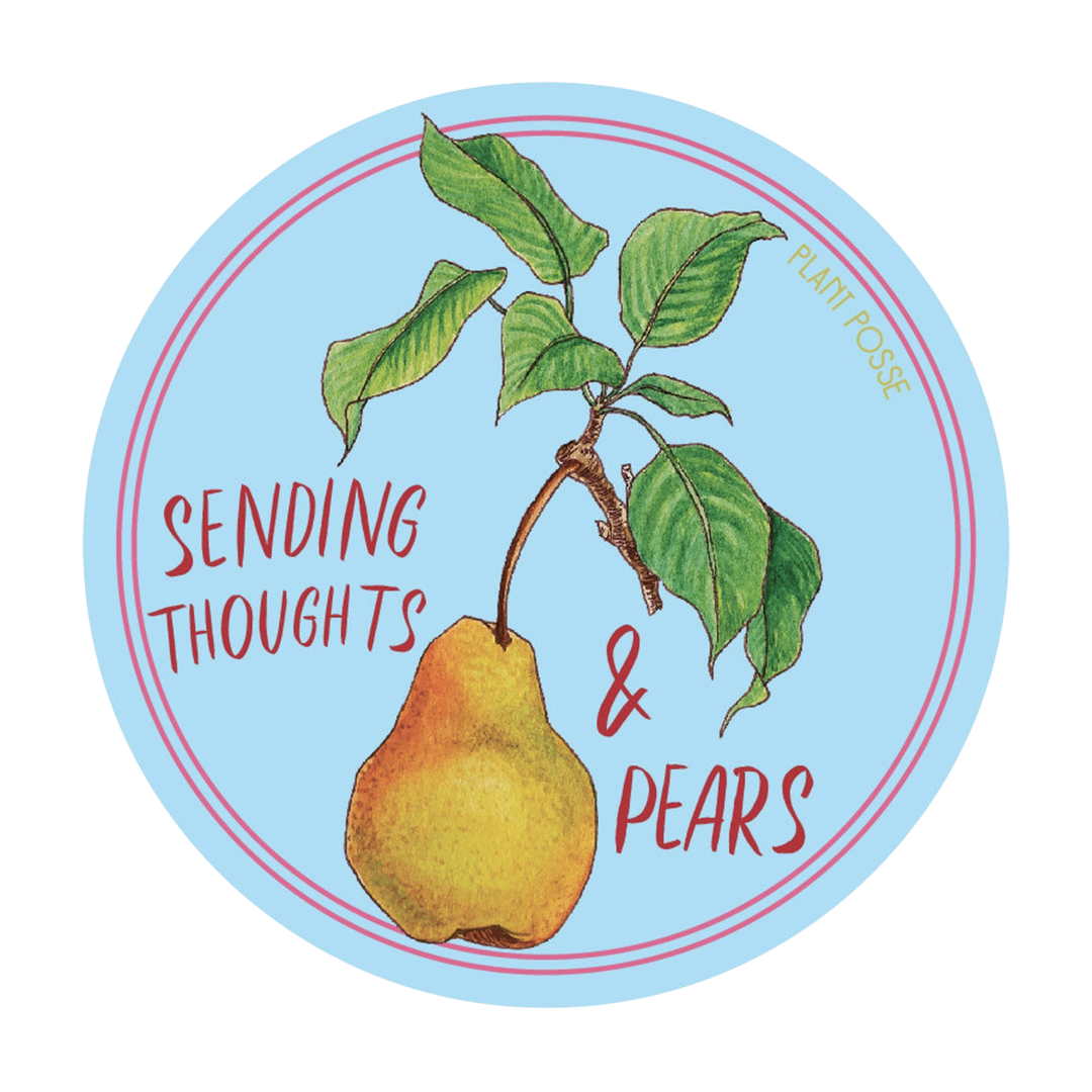 Sending Thoughts and Pears Sticker
