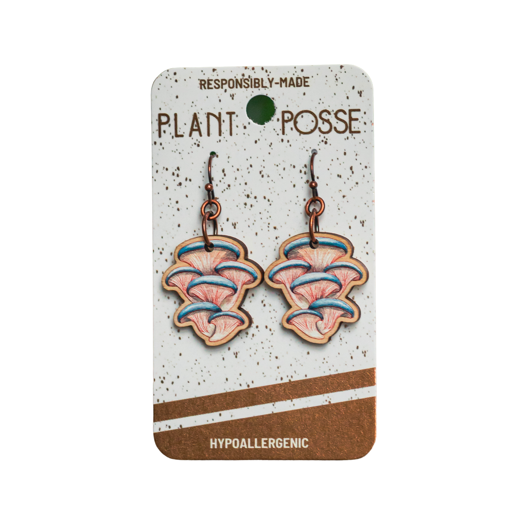 Oyster Mushrooms Dangle Earrings