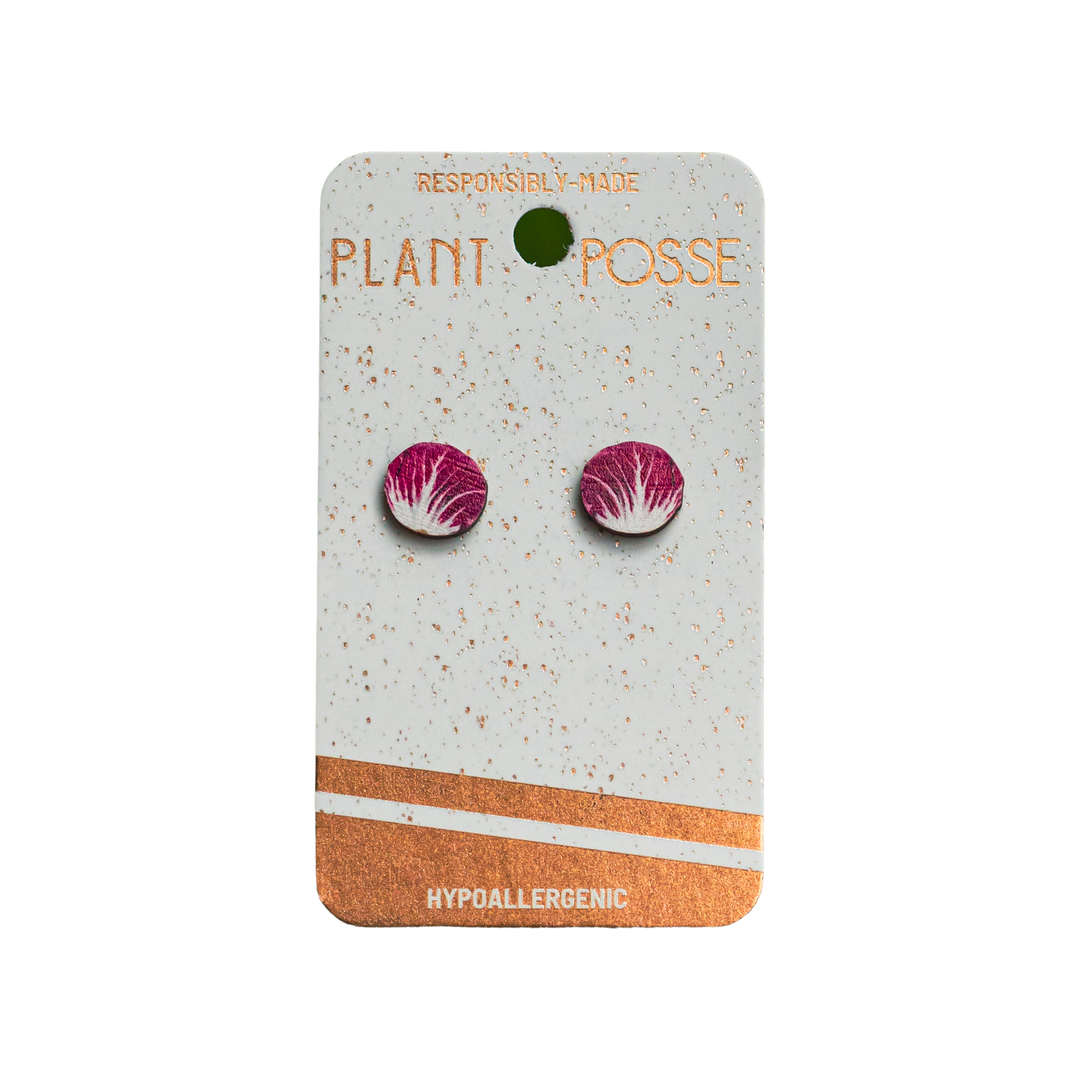 Radicchio Stud Earrings