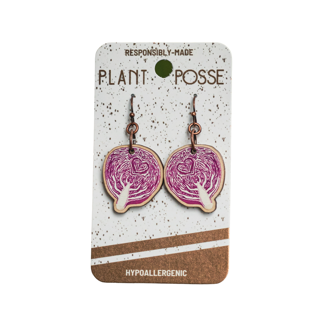 Cabbage Dangle Earrings