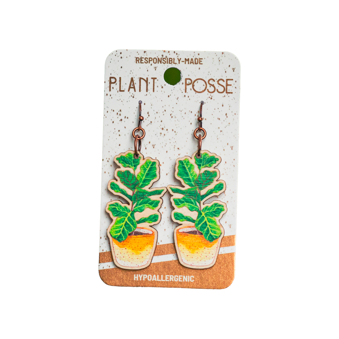 Fiddle Leaf Fig Dangle Earrings