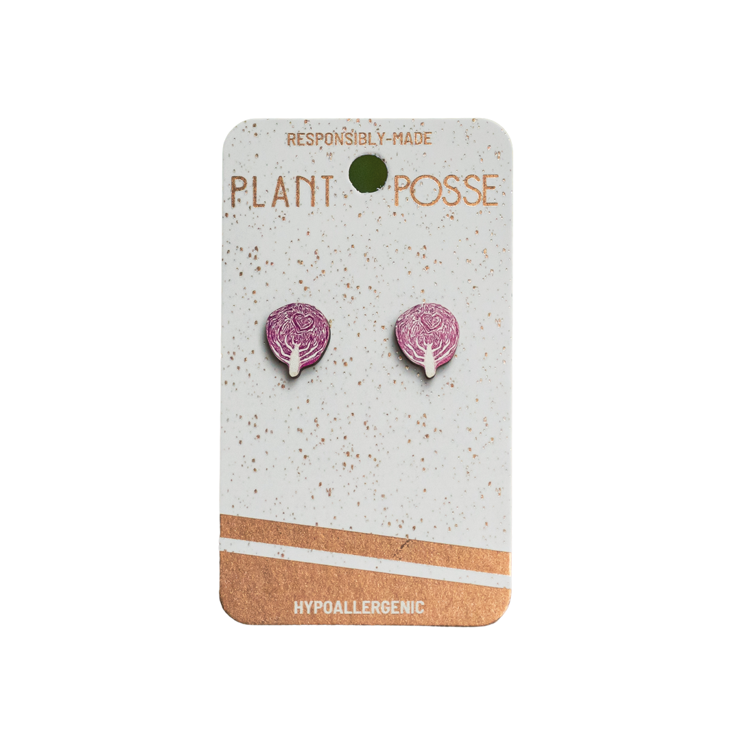 Cabbage Stud Earrings