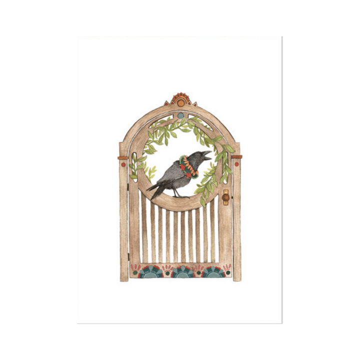 Woodland Garden: Jack's Garden Gate - Greeting Card