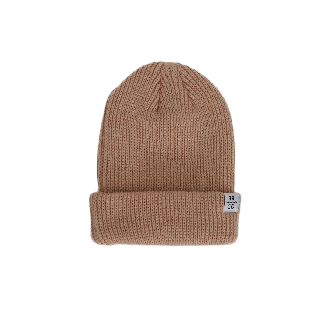 Thick Knit Beanie in Rose