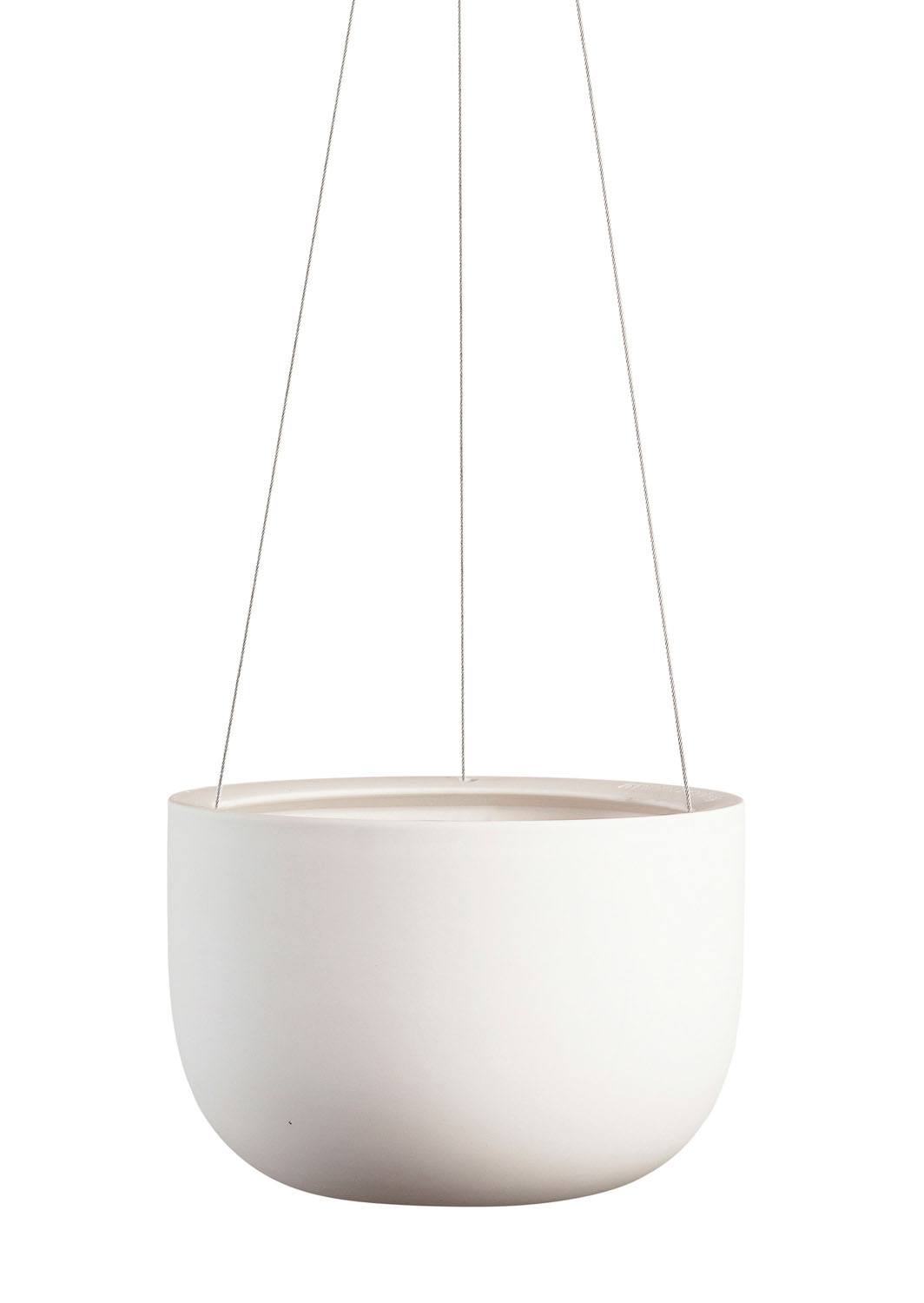 Raw Earth Hanging Planter - Chalk White