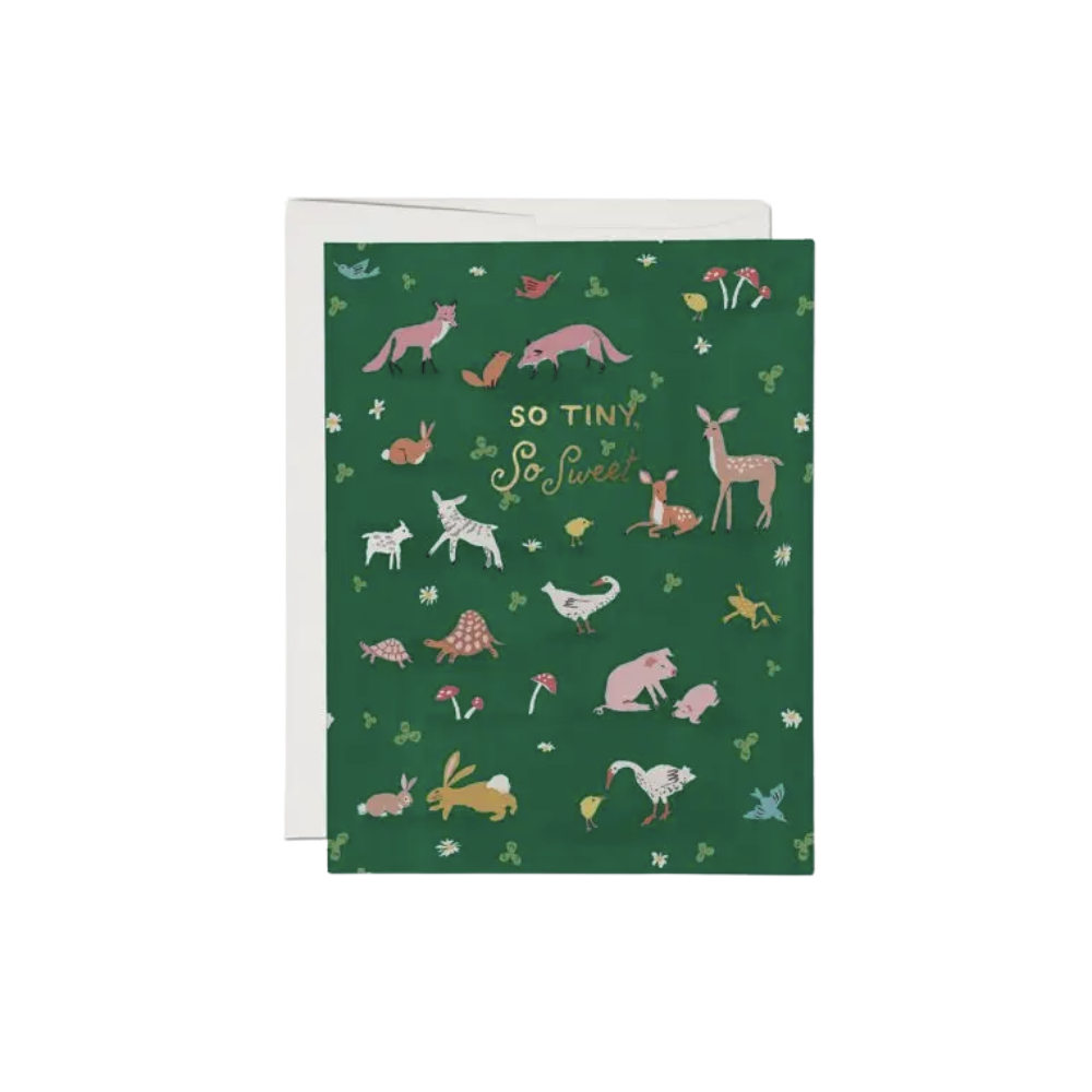 Tiny Animals Baby Card