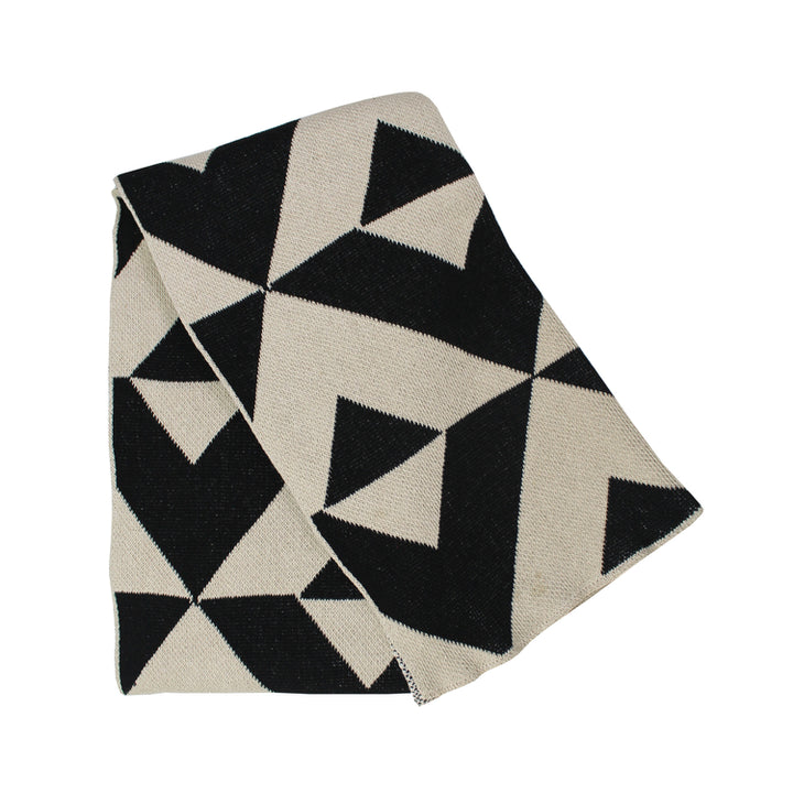 Reverse - Black + Linen Throw