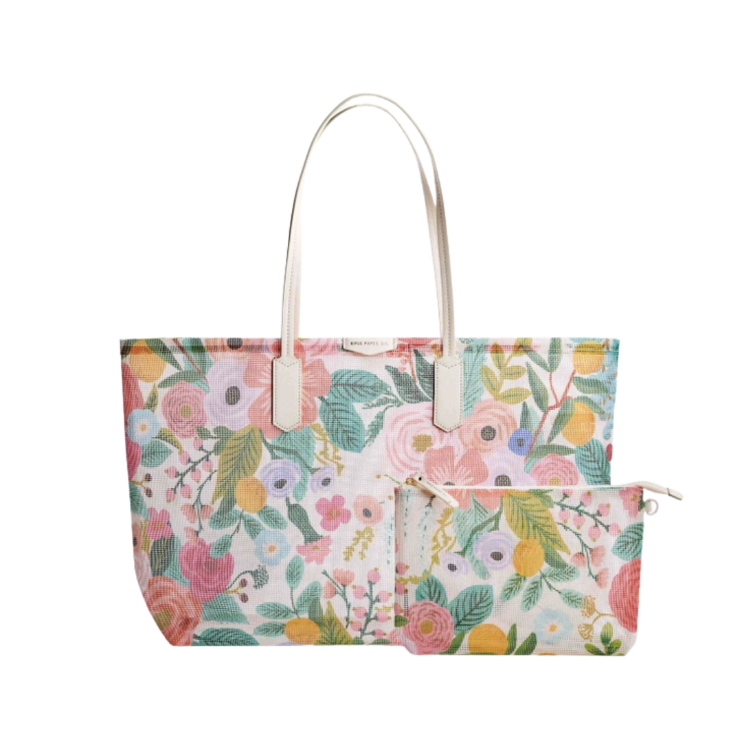 Garden Party Mesh Tote & Sunscreen Bag