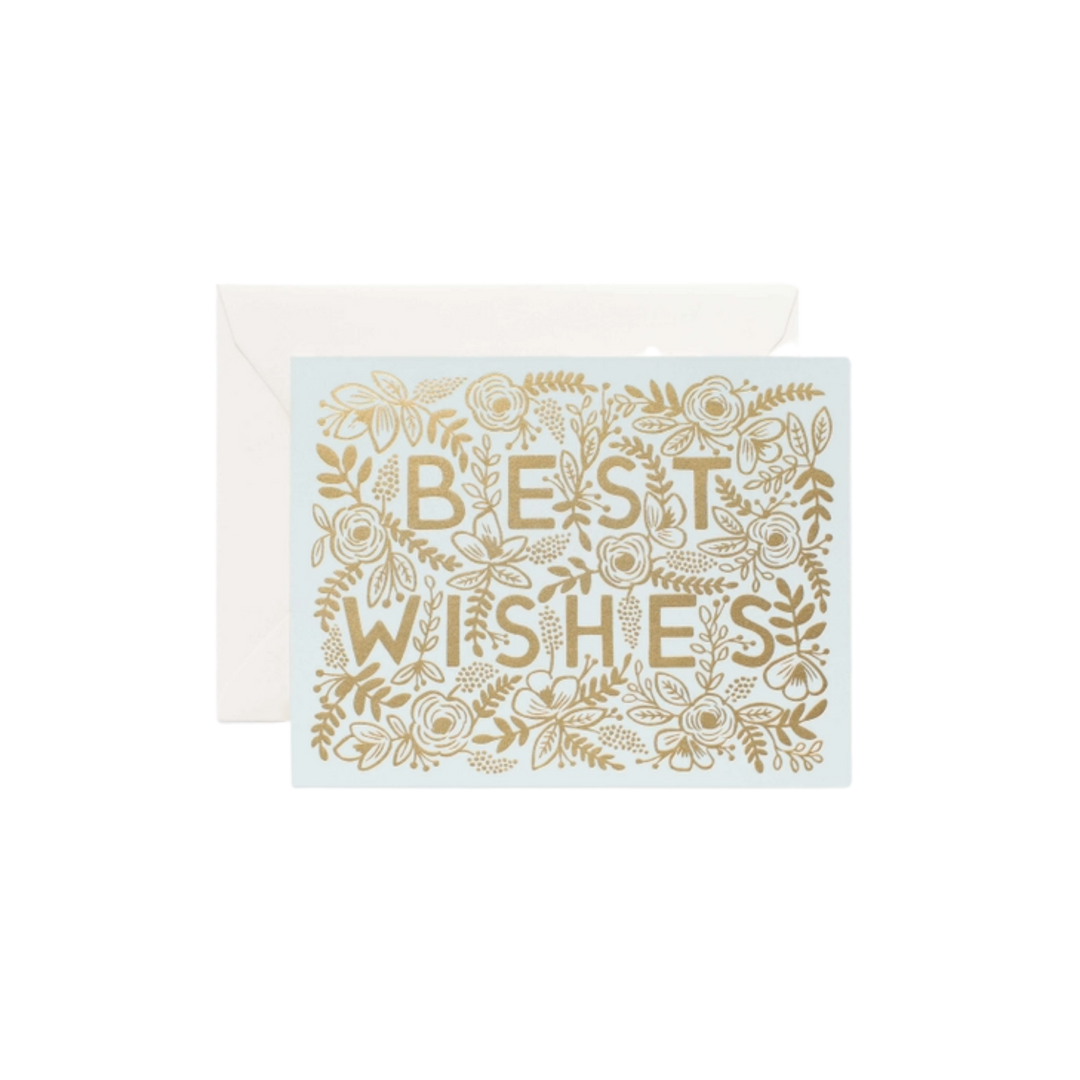 Golden Best Wishes Card