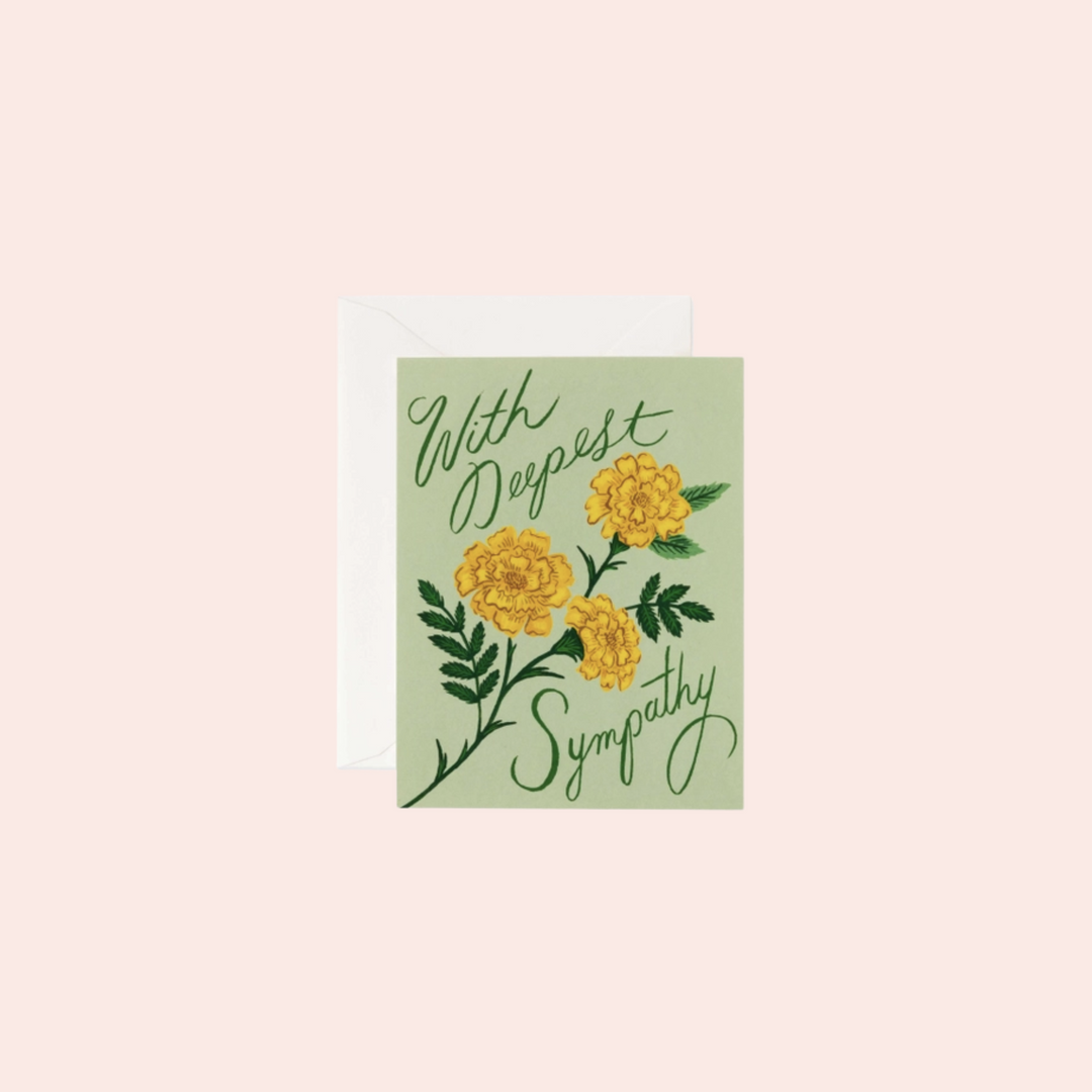 Marigold Sympathy Card