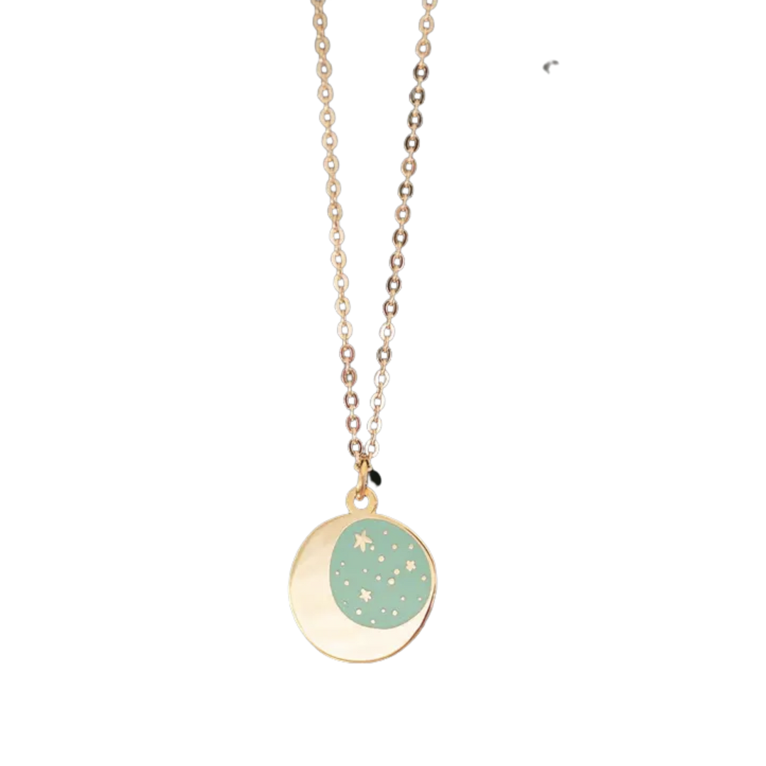 Aqua Moon Necklace