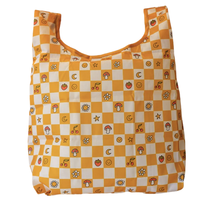 Checkerboard Tuck-Top Tote