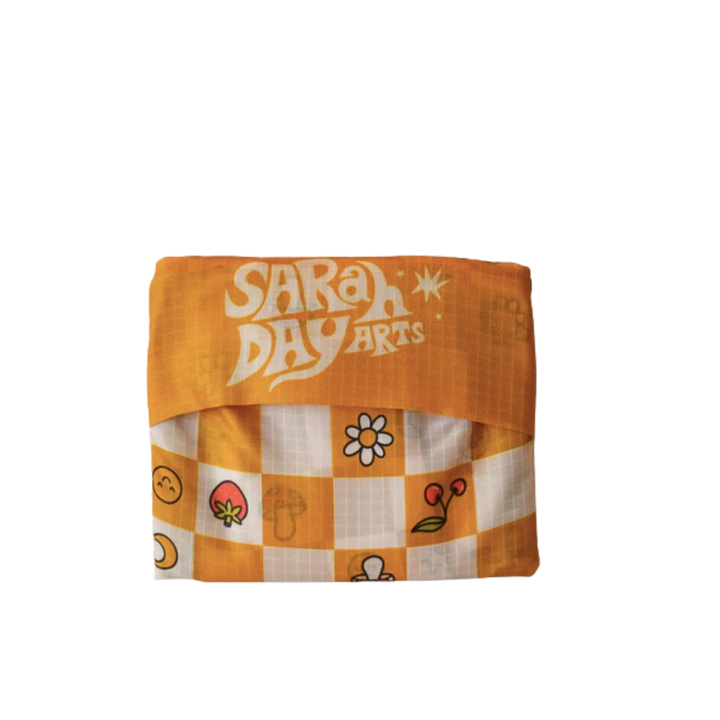Checkerboard Tuck-Top Tote