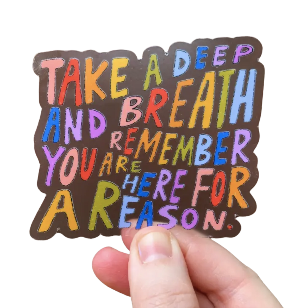 Deep Breath - 4" Transparent Sticker