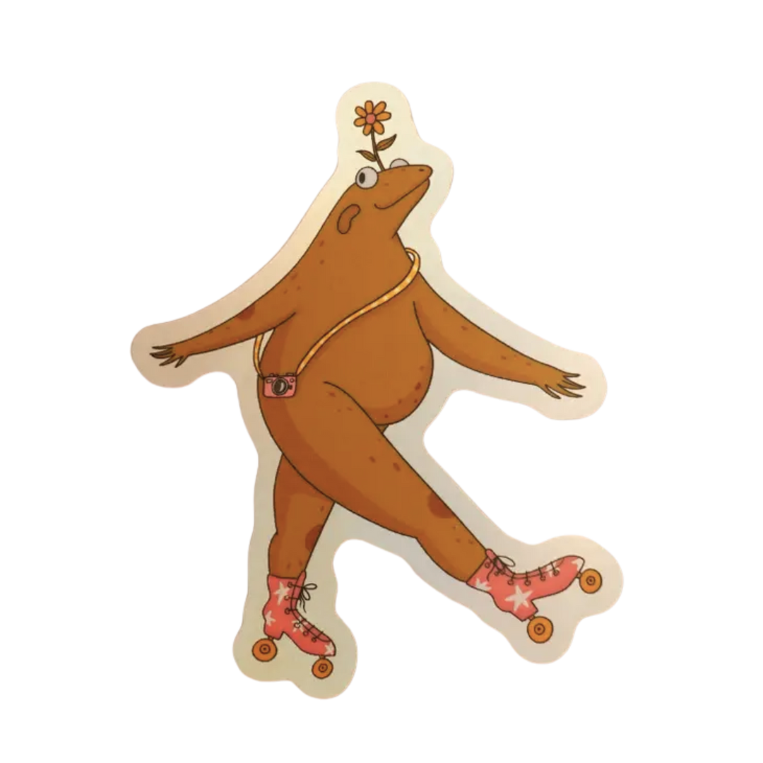 Roller Frog Shiny Sticker