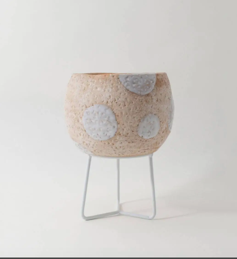 Small Hand thrown Boulder Pot