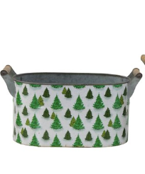 Metal Bucket with Wood Handle