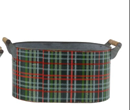 Metal Bucket with Wood Handle