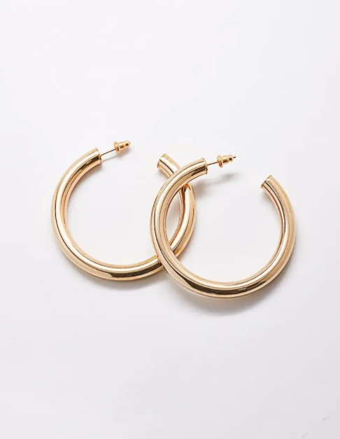 Medium Gold Hoop Earrings