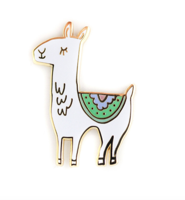 Llama Enamel Pin