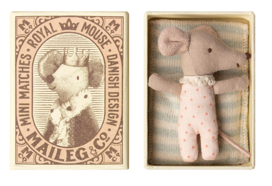 Sleepy Wakey Baby Mouse in Matchbox