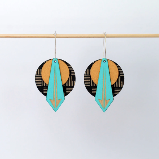 Arrow Earrings in Geo